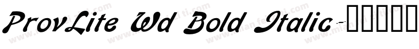 ProvLite Wd Bold Italic字体转换